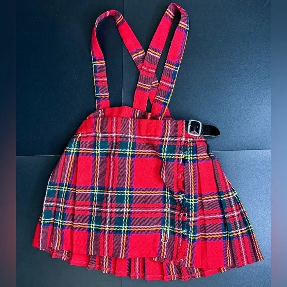 Childs St Michael Tartan Plain Kilt Size 2 Wool Blend Authentically Scottish - Picture 1 of 4